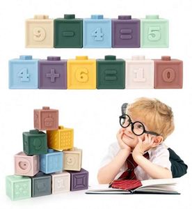 ของเล่นเสริมพัฒนาการรุ่นใหม่ 12 ชิ้น บล็อกซิลิโคนนุ่มสำหรับเด็ก แบบซ้อนและบีบได้ - Product Image 3