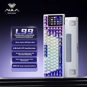 Teclado Mecánico AULA Tarantula L99 con Retroiluminación RGB, Ritmo Musical, Pantalla Táctil <span class=keywords><strong>LPS</strong></span> de 3.98 Pulgadas, Inalámbrico 2.4, Tres Modos de Juego - Product Image 5