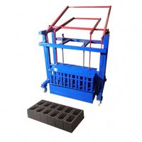Machine à fabriquer des blocs de béton creux en ciment semi-automatique manuelle