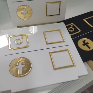 Plaque d'immatriculation de porte auto-adhésive en laiton de 3 pouces pour l'extérieur, maison d'adresse en métal au laser pour hôtels - Product Image 3