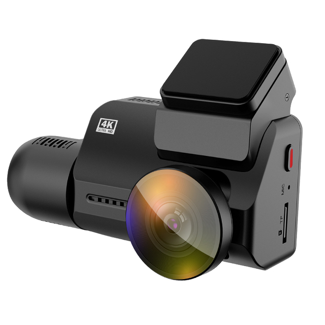 4K Front 1080P Inside 2K Rear Dash Camera Built-in GPS WiFi Three Channel Camera 4K Dual Dashcam