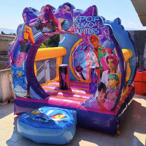 <span class=keywords><strong>Castello</strong></span> Gonfiabile Commerciale K-POP Demon Hunters, <span class=keywords><strong>Castello</strong></span> Gonfiabile Personalizzato per Bambini, Noleggio per Feste all'Aperto, Casa Gonfiabile - Product Image 2