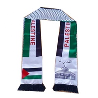 Écharpe de drapeau de Palestine de fan de club de football de polyester d'impression de conception pas chère de vente chaude