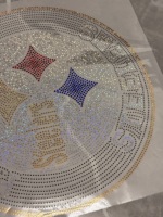 Transfert thermique personnalisé de strass en cristal lavable pour patch de la Ligue des Champions, avec designs exclusifs et nom de marque, à fixer au fer à repasser