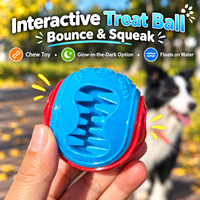 Balle interactive TPR pour chien, jouet à mâcher, distributeur de friandises, jouet de puzzle pour l'entraînement et le jeu