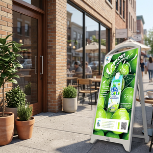 Outdoor LCD Digital Signage Kiosk IP65 Waterproof Floor-Standing Advertising Display With Wheels Control And Cloud Management - Product Image 1
