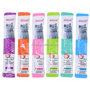 Fabricante OEM ODM, Diseño de Empaque sin Logotipo, Comida Húmeda para Gatos, Sabores a Pollo, Salmón, Atún y Carne de Res, Palitos de Golosinas para Gatos - Product Image 5