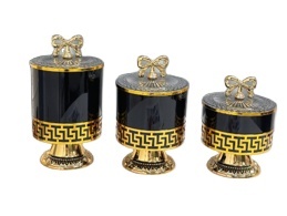 Neues Europäisches Design Trockenobstteller, Obstschale für Küche, Tee- und Kaffeebar, Glas-Aufbewahrungsdosen und Behälter-<span class=keywords><strong>Set</strong></span> - Product Image 6