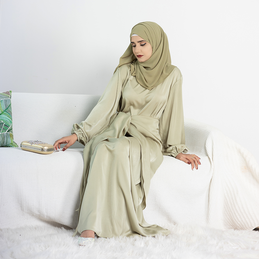 新しい卸売トルコドバイ無地アバヤイスラム教徒の女性ドレス