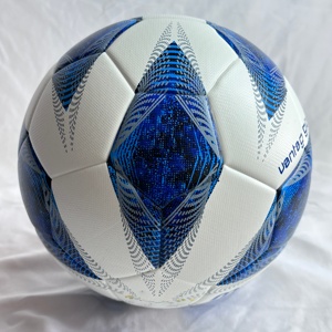 Ballon de football de haute qualité, taille 5, bleu, cuir PU thermocollé, intérieur/extérieur, 420g-450g, personnalisé pour l'entraînement - Product Image 5