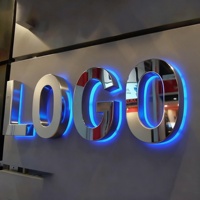 Letreros retroiluminados iluminados LED personalizados, Canal exterior, tienda de negocios de acero inoxidable, tienda, señalización de letras 3D, logotipo de tablero de letrero Led