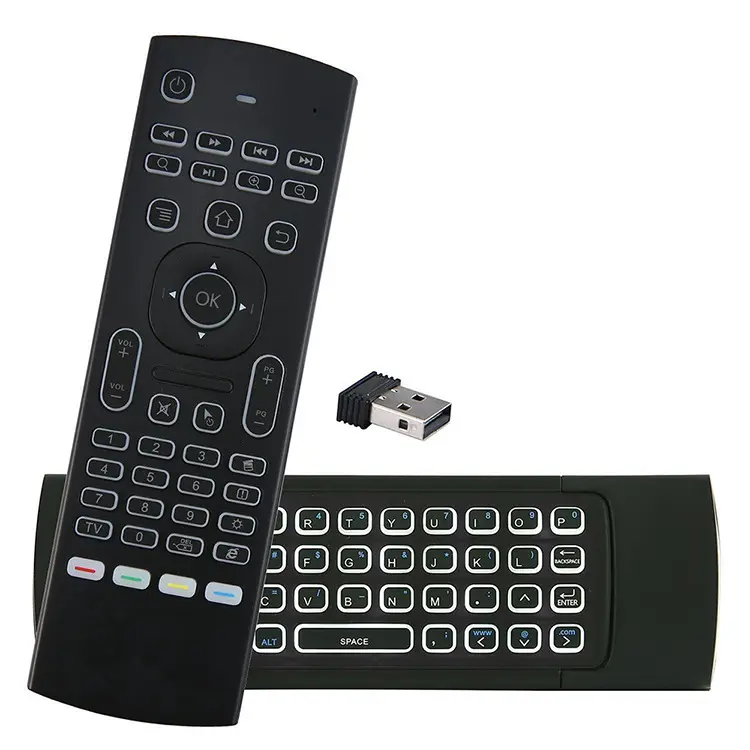 Arabic 2.4G Gyro Mini Smart TV Box Remote Control Backlight Airmouse MX3 Fly Teclado Air Mouse with Keyboard for Android
