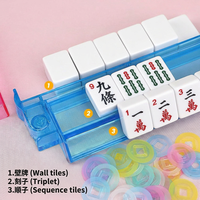 Nouveau style transfrontalier, style américain, poussoir de cartes Mahjong, support de tri multicolore, organisateur de cartes de divertissement portable