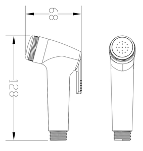 Bakhakh Al-Ma Doccetta Bidet Moderna in ABS per Donne, Spruzzatore Manuale a Due Stadi Senza Pressione per Uso Domestico in Bagno e Toilette - Product Image 3