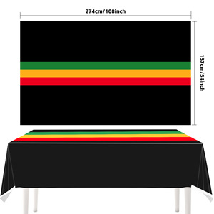 June 6th Themed Disposable Tablecloth 137x274cm Holiday Party Decorations <b>Waterproof</b> Thickened <b>Table</b> <b>Cover</b> - Product Image 3