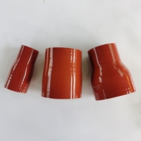 Selang Coupler tabung masuk Turbo Universal, selang sadel silikon 4 lapis, selang Hump silikon ukuran kustom hitam