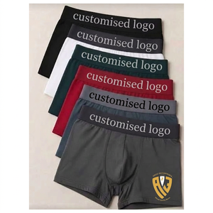 Boxers respirants en coton pour hommes adultes, 95 % coton, 5 % élasthanne, taille élastique, service ODM classique, sous-vêtements avec logo personnalisé - Product Image 3