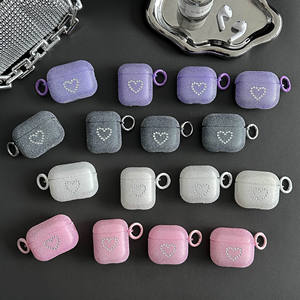 เคสหูฟังสำหรับ airpods 4พร้อมตะขอเกี่ยวสายเพชรสีลูกกวาดแวววาวสำหรับ airpopds Pro 2ND - Product Image 2