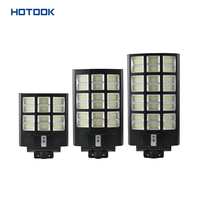 Sensor de movimiento ABS impermeable para exteriores todo en uno 6000K para estacionamiento de jardín IP65 clasificación carreteras 500W luces de calle LED solares