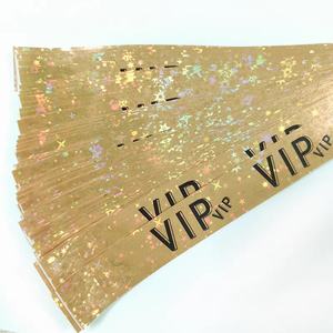 Bracelets en papier personnalisés, colorés, écologiques, imperméables, avec fermeture adhésive, paillettes dorées, impression laser, VIP, usage unique, pour extérieur - Product Image 6