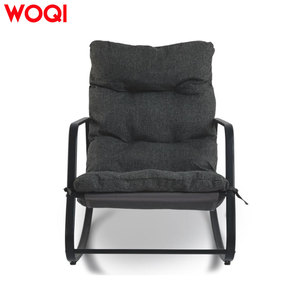 WOQI Poltrona Moderna in Rattan Pieghevole e Portatile, Comoda Sedia Sospesa per Soggiorno con Struttura in Metallo e Cuscino Confortevole, Ideale per Balcone - Product Image 1