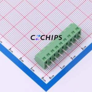 DB127S-3.81-9P-GN-S Screw Terminal Block Through hole Component (THT),P=3.81mm Connector 1x9P 3.81mm Green Through Hole - Product Image 2