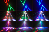 Lot de 4 mini-projecteurs mobiles 150W RGBW LED à commande DMX, faisceau lumineux, laser, stroboscope, effet DJ pour discothèque et fête, directement de l'usine
