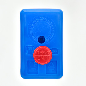 สวิตช์ควบคุมแรงดันลม G1/4 100 psi ฝาครอบสีน้ำเงิน ตัวควบคุมแบบรูเดียวไฟฟ้า - Product Image 3