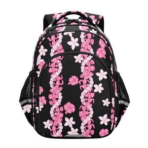 Hawaii Print Waterproof Student Backpack Kids Zipper <b>School</b> Bag Durable Lightweight <b>Book</b> Bags Fashion Design - Product Image 1