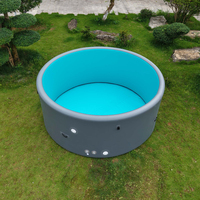 OEM Maßgefertigter Drop-Stitch Aufblasbarer Pool mit Abdeckung Hochbelastbares PVC Outdoor-Familien-Schwimmbecken