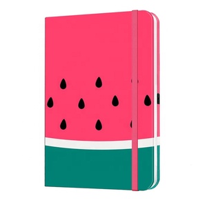 Impression personnalisée Mignon Pastèque A5 100gsm Papier Parfaitement Relié Couverture Rigide Bonheur Style de Vie Journal avec Sangle - Product Image 2