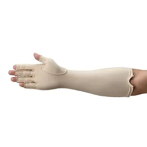 Forearm Long Open Finger Compression Sleeve Glove to Control Edema Swelling Water Retention Vericose Veins