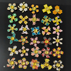 In magazzino produttore Anti Stress materiale In metallo giocattolo a mano abbagliante punta del dito giroscopio In metallo Fidget Spinner per <span class=keywords><strong>adulti</strong></span> con scatola - Product Image 3
