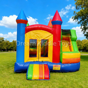 מגלשת קפיצה מתנפחת מסחרית, מבצע חם, צבעונית, טירת קפיצה מתנפחת, חומר PVC איכותי - Product Image 2