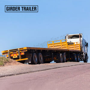 <span class=keywords><strong>Double</strong></span> essieu 40-60 tonnes Conteneur en acier Tandem 30ft 40 pieds Nouveau Deuxième main Interlink Flatbed Semi Trailer Fifthwheel - Product Image 1