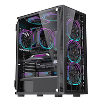 Lovingcool Factory boîtier PC le plus populaire ordinateur pleine tour Gamer bureau côté verre USB3.0 boîtier CPU ventilateur châssis d'armoire de refroidissement