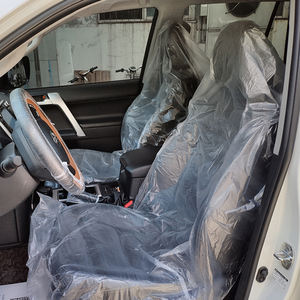 غطاء مقعد السيارة 5 في 1 مصبوب بالحقن البلاستيكي، مقاوم للماء والغبار، للاستخدام مرة واحدة، طقم شامل يناسب المقعد وعجلة القيادة وسجادة التروس وفرامل اليد - Product Image 5