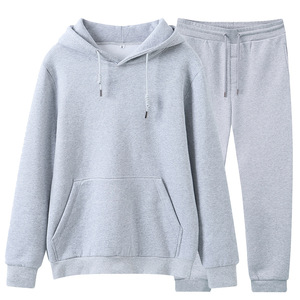 Conjunto de dos piezas para hombre y <span class=keywords><strong>mujer</strong></span>, chándales deportivos, jersey de manga larga, sudaderas con capucha, pantalones de chándal, traje de invierno - Product Image 1