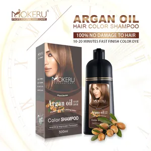 MOKERU долговечный экстракт арганового масла, натуральный органический шампунь для окрашивания волос, шампунь для окрашивания сухих волос для женщин