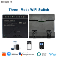 Interrupteur intelligent WiFi Tuya 10A 4 canaux - Relais à bascule momentané AC 85-250V compatible avec le contrôle des appareils électroménagers intelligents