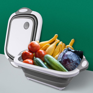 Foldable Kitchen Sink And Cutting Board Set With Drainage Rack For Vegetables And Fruits Washing And Chopping - Product Image 2