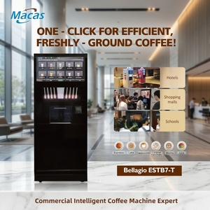 Machine à café entièrement automatique programmable de qualité commerciale MACAS <span class=keywords><strong>Bellagio</strong></span> ESTB7-T, en acier inoxydable, chaudière simple, 0,8 L, 12 oz, 9 - Product Image 1