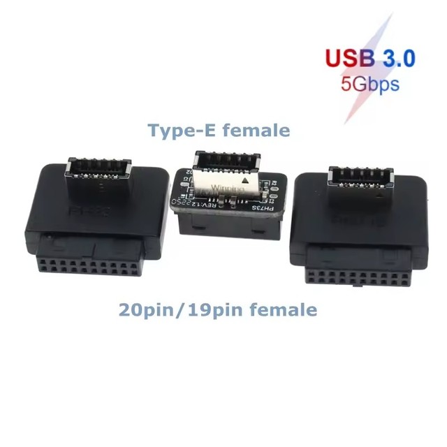 USB 3.0 Internal Header to USB 3.1/3.2 Type C front Type E Adapter 20pin to 19pin converter for pc motherboard Connector Riser