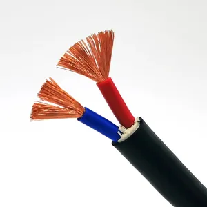 RVV kabel daya, kawat kabel daya inti tembaga RVV Fleksibel 2 inti 1.5mm 2.5mm 4mm