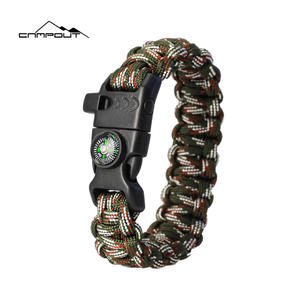Pulsera de Supervivencia para Campamento, 23x2.3cm, Paracord de Nailon, Herramienta Multifuncional para Senderismo al Aire Libre, Pulsera Resistente de Camuflaje - Product Image 4
