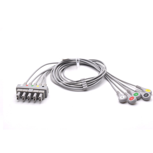 <span class=keywords><strong>5</strong></span> fils de plomb <span class=keywords><strong>ECG</strong></span> Compatible Dragers <span class=keywords><strong>ECG</strong></span> câble Snap terminaison IEC Standard <span class=keywords><strong>ECG</strong></span> EKG fil de plomb câble médical consommable - Product Image 2