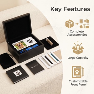 Urna de madera económica al por mayor para perros, caja de recuerdo para gatos con ranura para colgar en el <span class=keywords><strong>collar</strong></span>, caja de recuerdo para cremación de mascotas, regalo conmemorativo - Product Image 1
