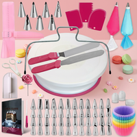 Ensemble de 200 pièces pour la décoration de gâteaux avec douilles à pâtisserie, spatules, racloirs, outils de cuisson en PP, acier inoxydable et silicone