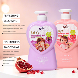 Nary Wholesale Baby 2-en-1 Shampooing et Gel Douche à la Kératine 1000ml pour Enfants/Gel Douche pour Enfants Parfum Raisin Grenade - Product Image 2