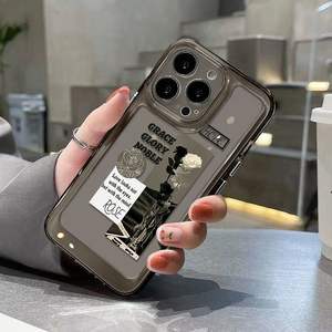 Pour <span class=keywords><strong>iPhone</strong></span> 14 13 12 11 Pro Max XSmax XR X XS 7 8 Plus <span class=keywords><strong>coque</strong></span> souple tout compris Transparent noir TPU Rose étui de téléphone portable - Product Image 6